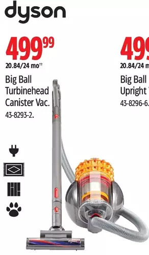 Canadian Tire Dyson Big Ball Turbinehead Canister Vac offer