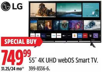 Canadian Tire LG 55" 4K UHD webOS Smart Tv offer
