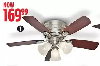 Canadian Tire Hunter 42" Low-Profile Ceiling Fan. Maple/Cherry Blades offer