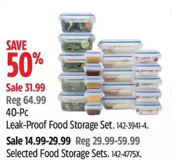 Canadian Tire 40-Pc Leak-Proof Food Storage Set | Food Storage Sets offer