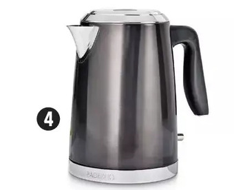 Canadian Tire Paderno 1.7L Black Stainless-Steel Kettle offer