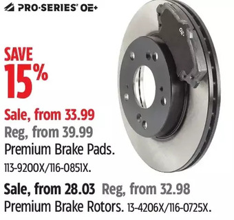 Canadian Tire Pro Series OE+ Premium Brake Pads | Premium Brake Rotors offer