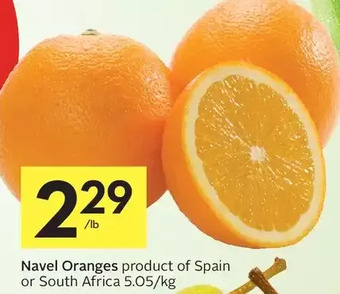 Foodland Navel Oranges offer