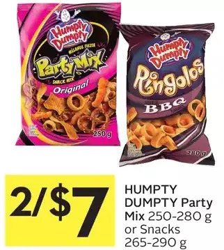 Foodland Humpty Dumpty Party Mix or Snacks offer