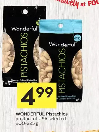 Foodland Wonderful Pistachios offer