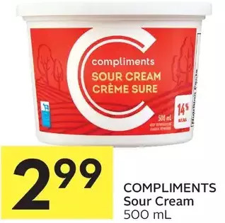 Foodland Compliments Sour Cream offer