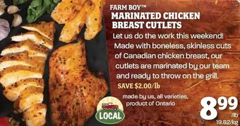 Farm Boy Farm Boy Marinated Chicken Breast Cutlets offer