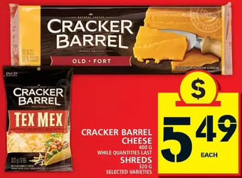 Food Basics Cracker Barrel Cheese, Shreds offer