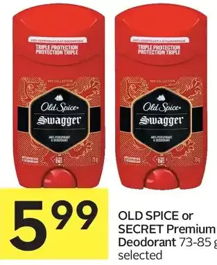 Foodland Old Spice or Secret Premium Deodorant offer