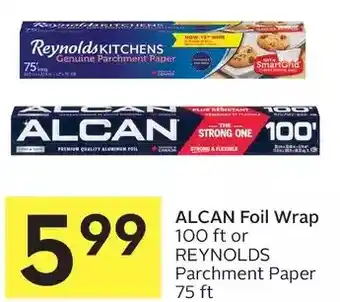 Foodland Alcan Foil Wrap or Reynolds Parchment Paper offer