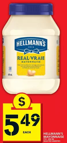 Food Basics Hellmann's Mayonnaise offer