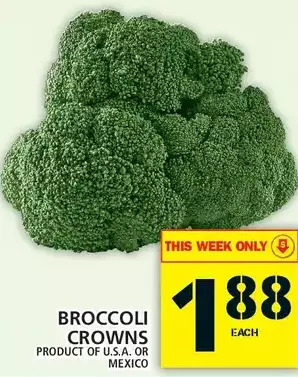 Food Basics Broccoli Crowns offer