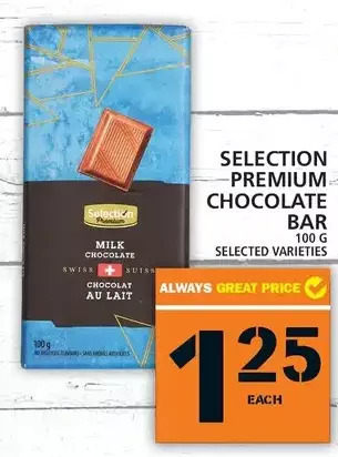 Food Basics Selection Premium Chocolate Bar offer