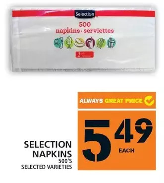 Food Basics Selection Napkins offer