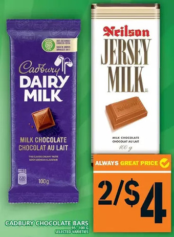 Food Basics Cadbury Chocolate Bars offer