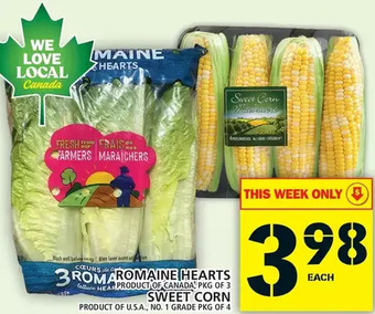 Food Basics Romaine Hearts | Sweet Corn offer