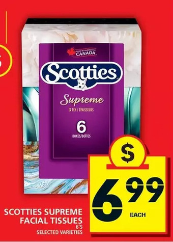 Food Basics Scotties Supreme Facial Tissues offer