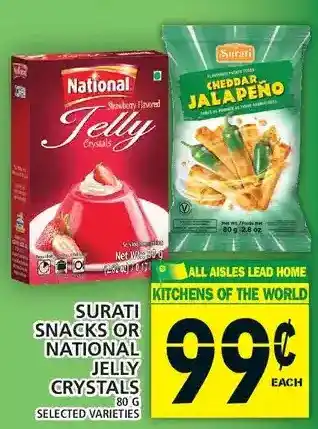 Food Basics Surati Snacks or National Jelly Crystals offer