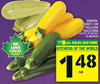 Food Basics Green, Grey or Yellow Zucchini offer