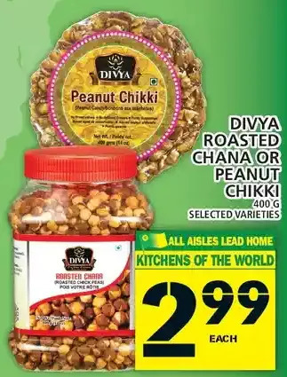 Food Basics Divya Roasted Chana or Peanut Chikki offer