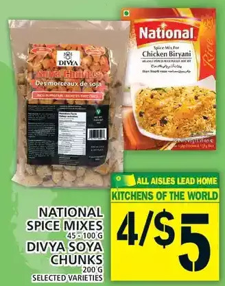 Food Basics National Spice Mixes | Divya Soya Chunks offer