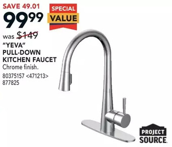 RONA "Yeva" Pull-Down Kitchen Faucet Chrome Finish. offer