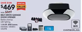 RONA Chamberlain Belt-Drive Garage Door Opener offer