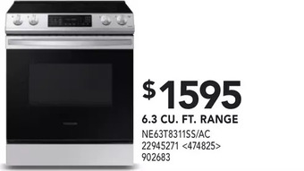 RONA Samsung 6.3 Cu. Ft. Range offer