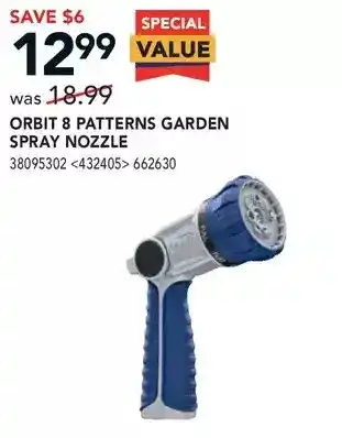 RONA Orbit 8 Patterns Garden Spray Nozzle offer