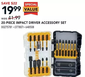 RONA Dewalt 20-Piece Impact Driver Accessory Set offer
