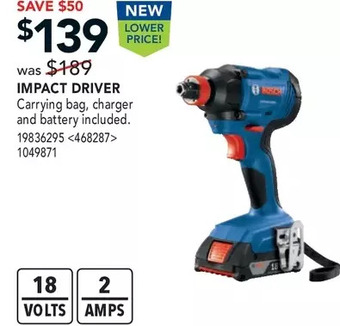 RONA Bosch Impact Driver offer