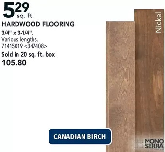 RONA Mono Serra Hardwood Flooring offer