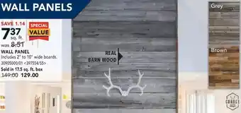 RONA Garage Wall Panel offer