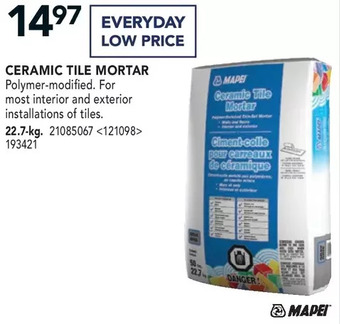 RONA Mapei Ceramic Tile Mortar offer