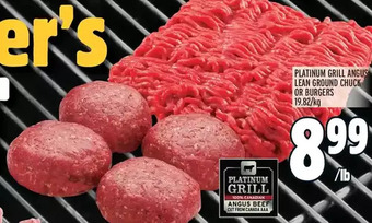 Metro Platinum Grill Angus Lean Ground Chuck or Burgers offer