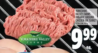 Metro Yorkshire Valley Farms Organic Ground Chicken or Turkey offer