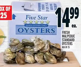 Metro Fresh Malpeque Standard Oysters offer