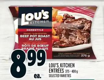 Metro Lou's Kitchen Entrées offer