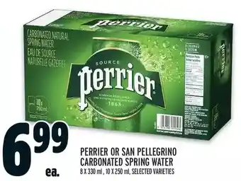 Metro Perrier or San Pellegrino Carbonated Spring Water offer