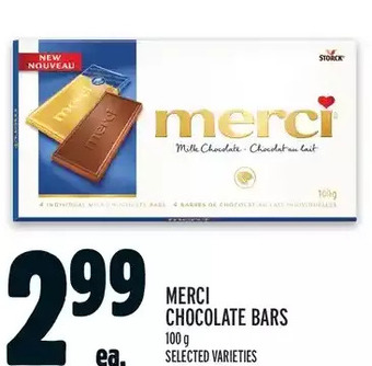 Metro Merci Chocolate Bars offer