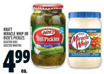 Metro Kraft Miracle Whip or Bick's Pickles offer