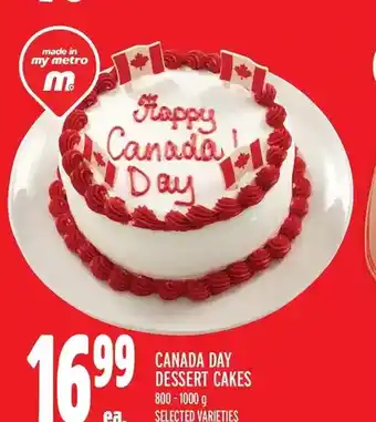 Metro Canada Day Dessert Cakes offer