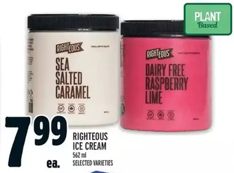 Metro Righteous Ice Cream offer