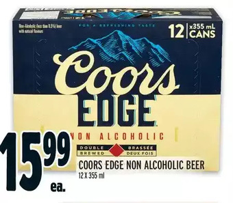 Metro Coors Edge Non Alcoholic Beer offer
