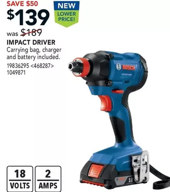 Lowe's Bosch Impact Driver offer
