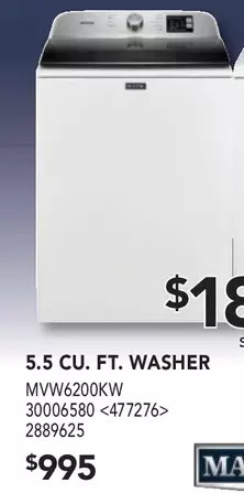 Lowe's Maytag 5.5 Cu. Ft. Washer offer
