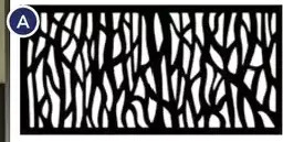 Lowe's "Sprig" Black Decorative Panels offer