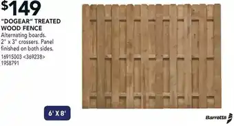 Lowe's Barrette "Dogear" Treated Wood Fence offer