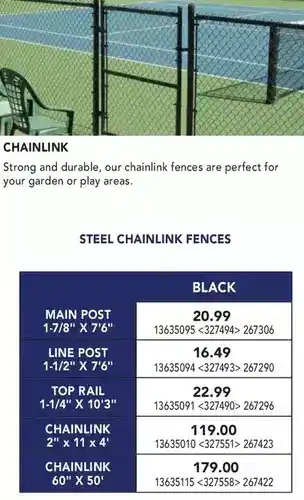 Lowe's Steel Chainlink Fences offer