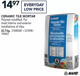 Lowe's Mapei Ceramic Tile Mortar offer